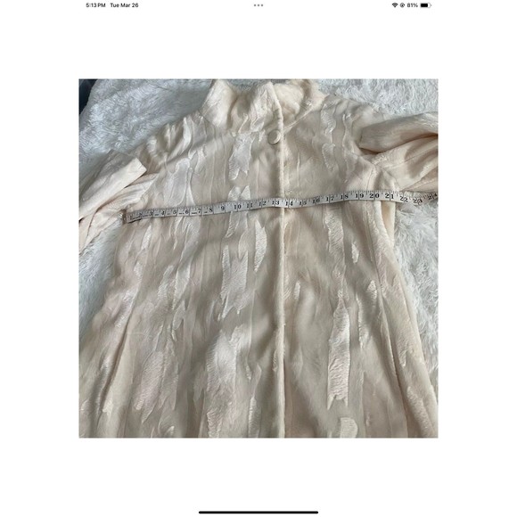 Worthington Womans FauxFur Cream Mid-Length/Driving Coat Womens Size Large - Picture 8 of 11